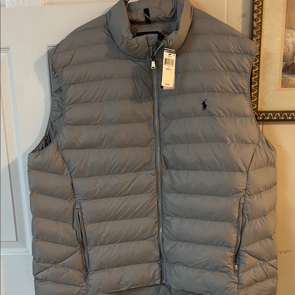 Polo by Ralph Lauren Gray Quilted Down Vest